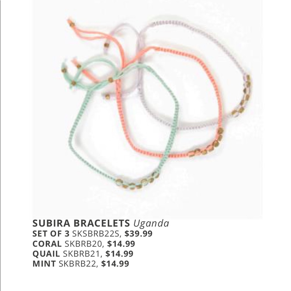 NWT Set of 3 Sseko Subira Bracelets